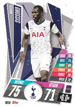 Moussa Sissoko Tottenham Hotspur 2020/21 Topps Match Attax CL #TOT10